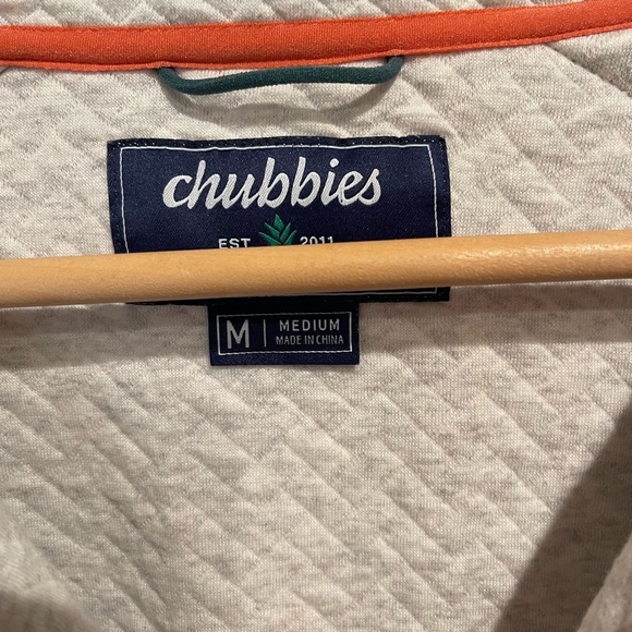 Chubbies Men's Light Gray Zip-Up Sweater M - Picture 2 of 4